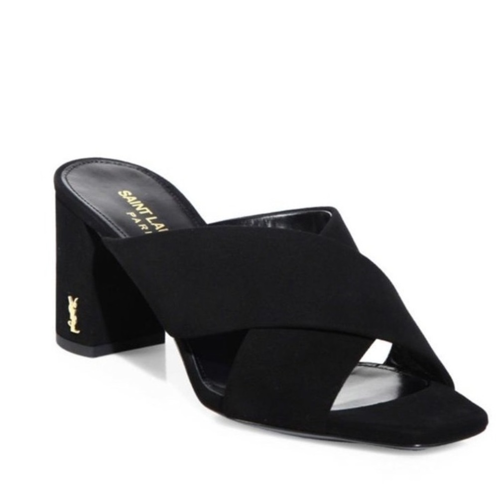 Loulou Suede Leather Criss Mules/Slides